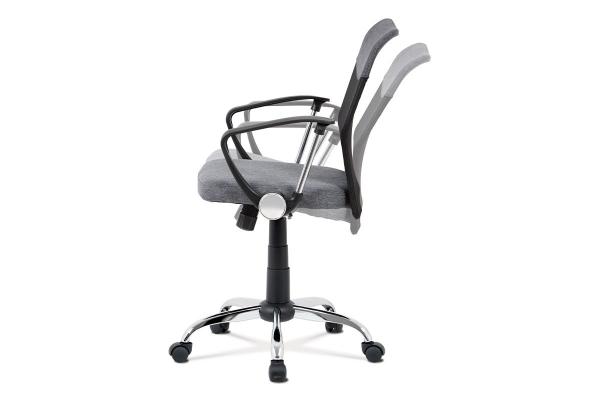 Kancelárska stolička Junior KA-V202 GREY, šedá látka, čierna MESH