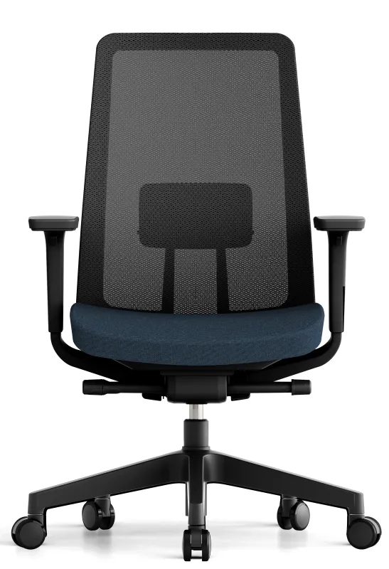 OFFICE MORE Kancelárska stolička K10 BLACK modrá