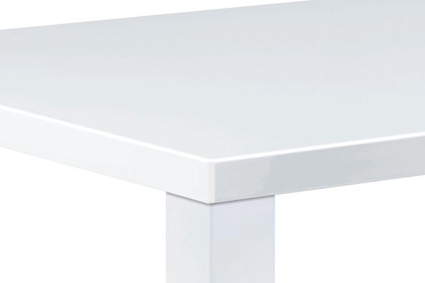 Jedálenský stôl AT-3006 WT, 120x80x76cm, vysoký lesk biely