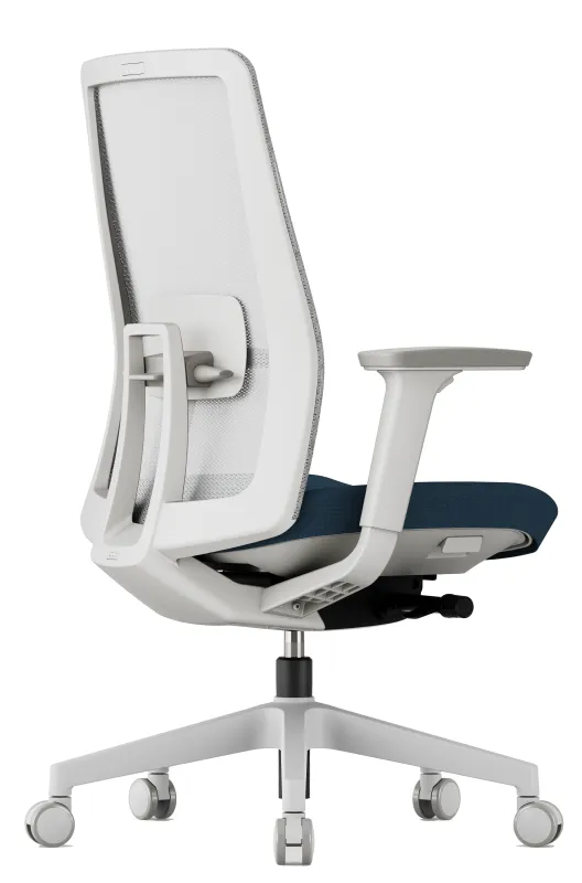 OFFICE MORE Kancelárska stolička K10 WHITE modrá