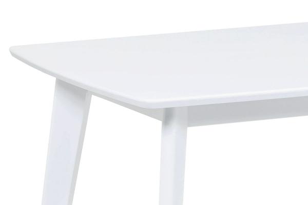 Jedálenský stôl AUT-008 WT 120x75cm, nohy masív, doska MDF, biely