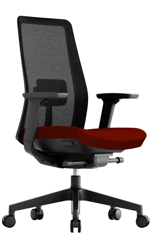 OFFICE MORE Kancelárska stolička K10 BLACK červená